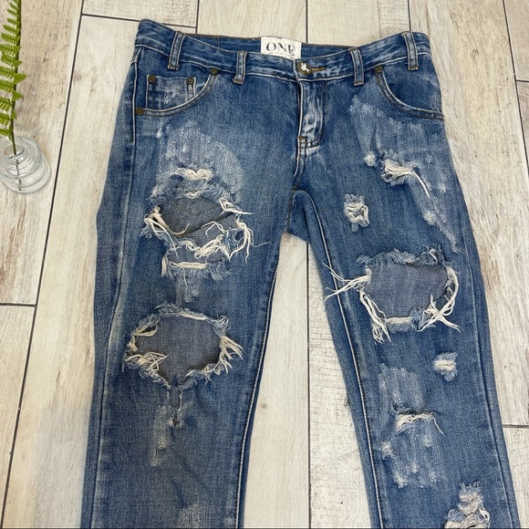 ONE Teaspoon Trashed Free Birds SIZE 26 - Picture 4 of 16